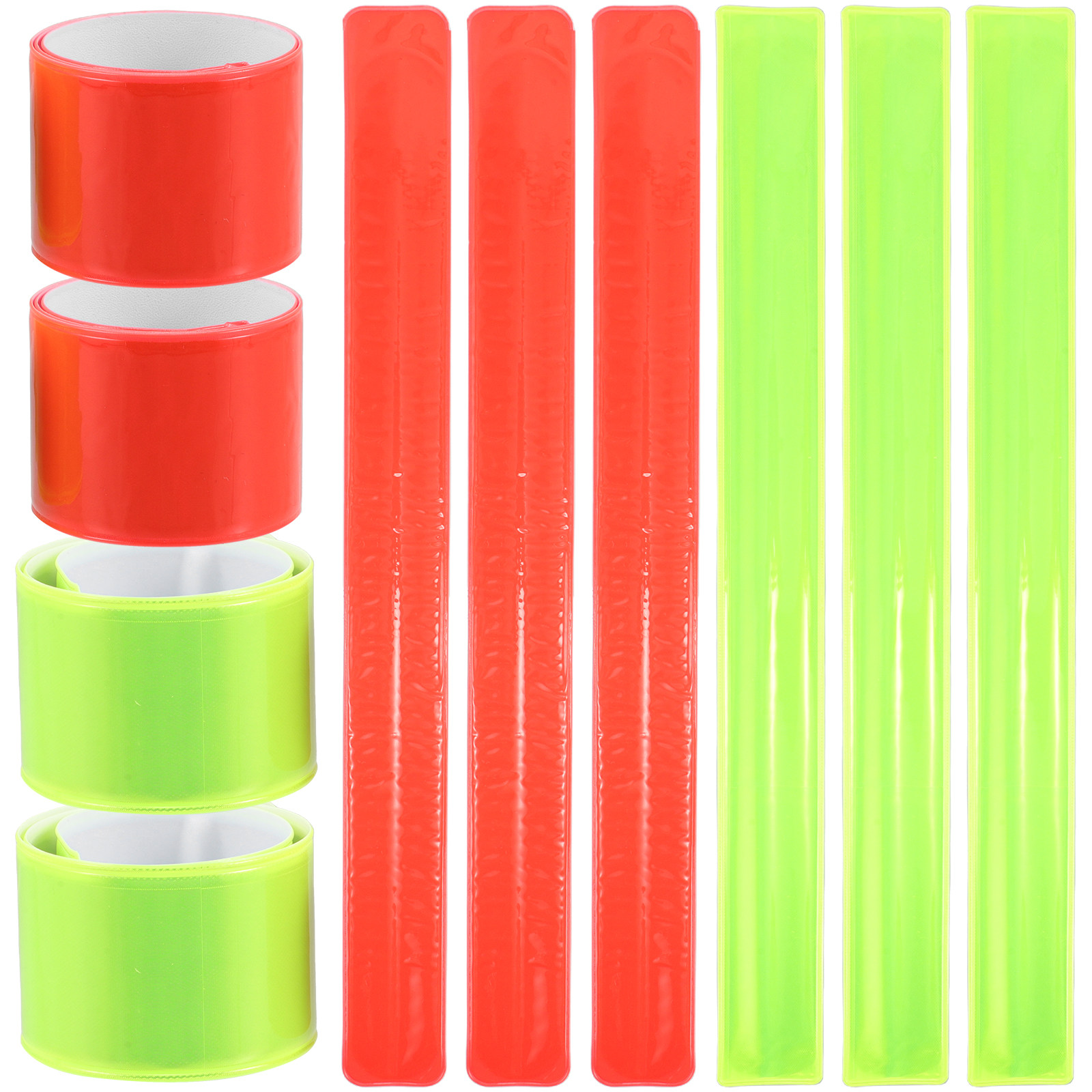 Running Visibility Gear - 12 Pulseras Reflectantes Ajustables y Cómodas